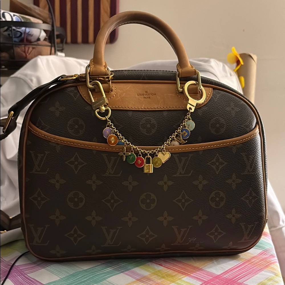 Louis Vuitton Trouville Brown Satchel with Monogram Design (charm not included)